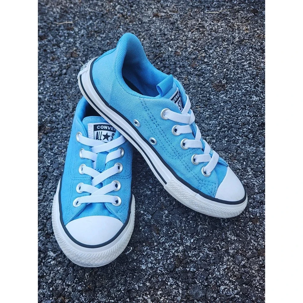 Converse Chuck Taylor All Star Rave Ox Blue Low Top Sneakers Youth Kids Size 13